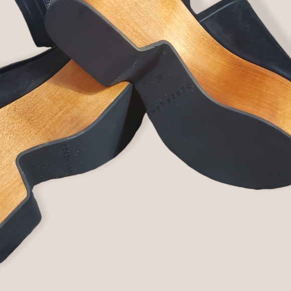 NWOT DEREK LAM Wood Platform / flatform Clog ankle strap  Sandals - Picture 5 of 6